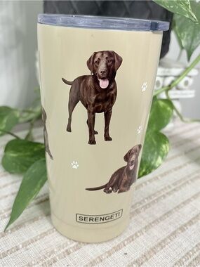 Serengeti Ultimate Chocolate Lab Tumbler Hot Or Cold 20 oz like new